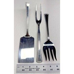 International Silver PRECISION Stainless Beaded Glossy CHOICE Flatware
